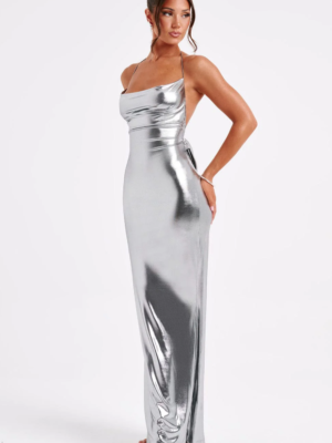 SILVER MAXI DRESS